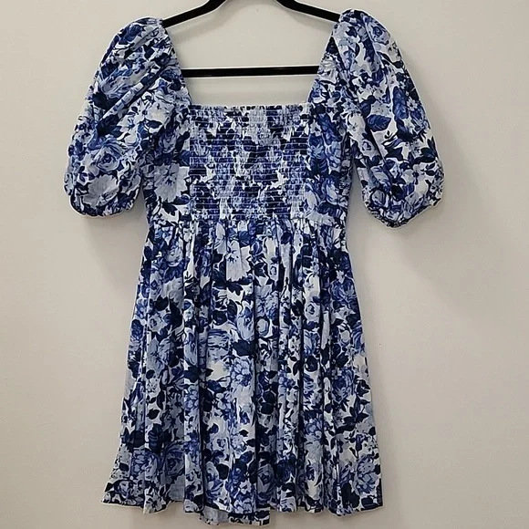 The A&F  Babydoll Emerson Poplin Puff Sleeve Mini Dress Size XS - Picture 11 of 16